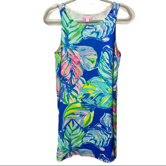 Lilly Pulitzer JACKIE 100% Silk Shift Dress CASA DEL SOL | Small - Picture 2 of 11